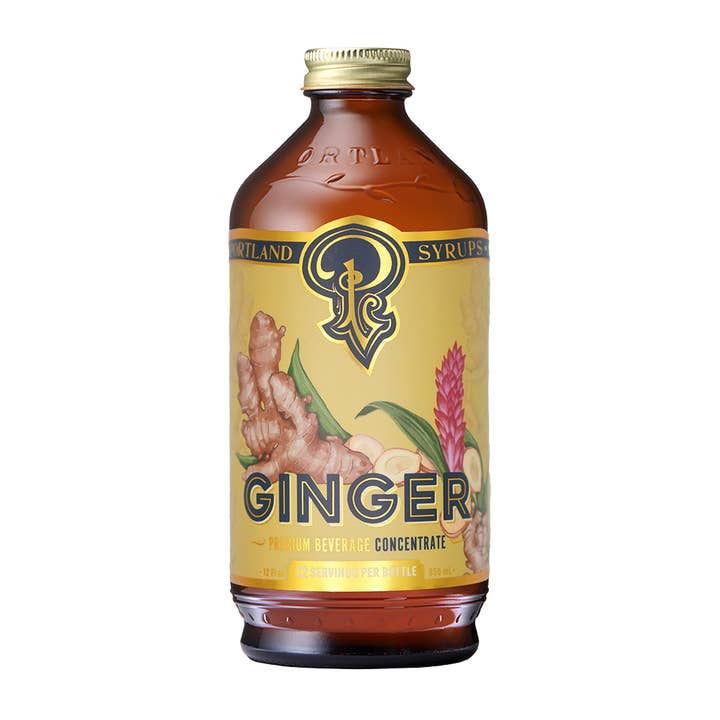 Portland Syrups - Wholesale Cocktail Mix/Syrup - Ginger Syrup 12oz  - cocktail / mocktail beverage mixer