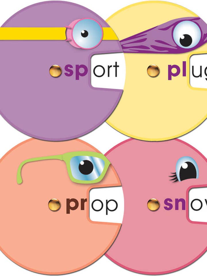 Word Wheels: Beginning Blends Curriculum Cutouts for wholesale by Carson Dellosa Education