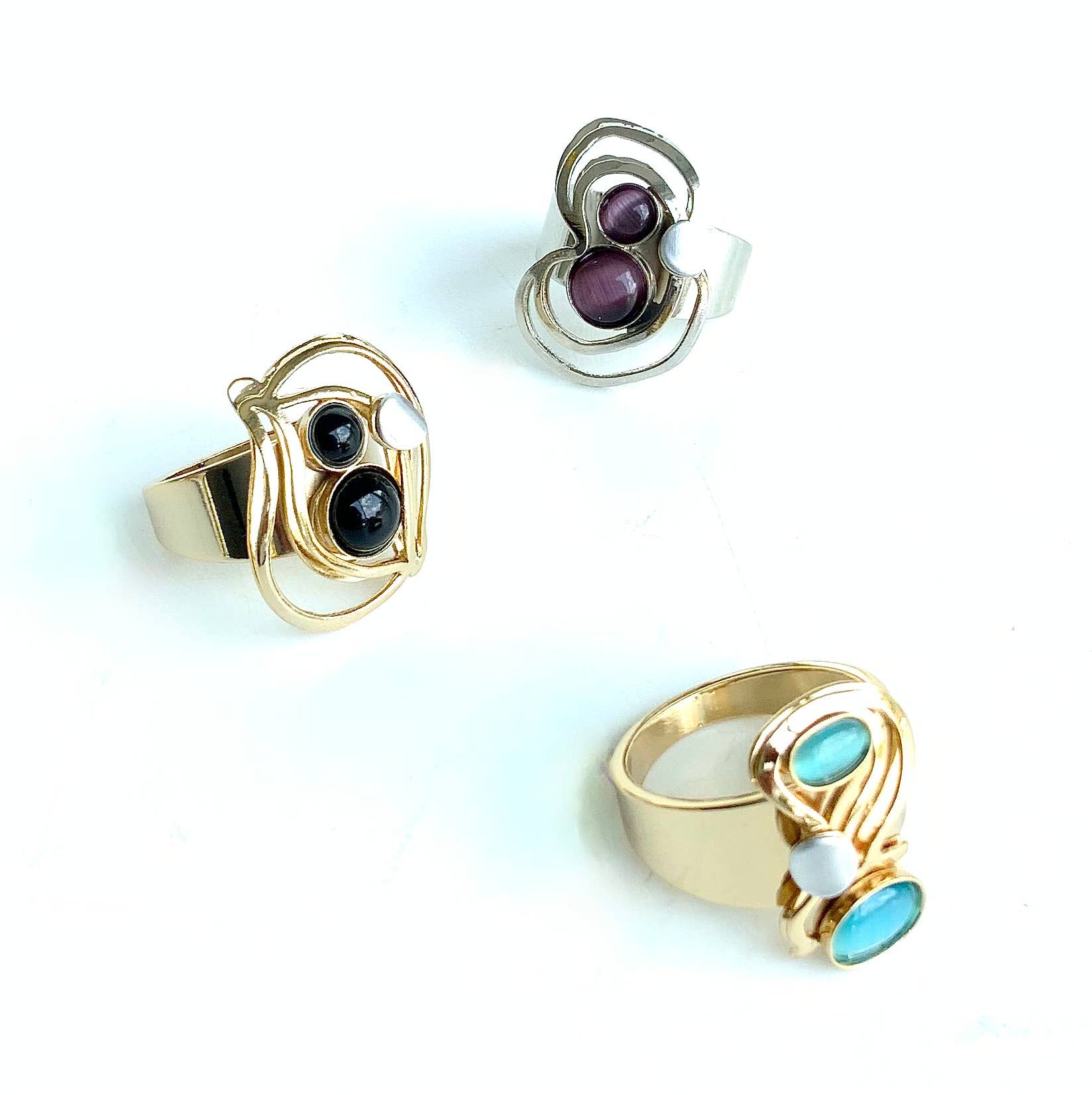 Christophe Poly / Crono Design - Wholesale Jewelry Set - RINGS Prepack (DR12)  - 15 Rings & Free Displays68