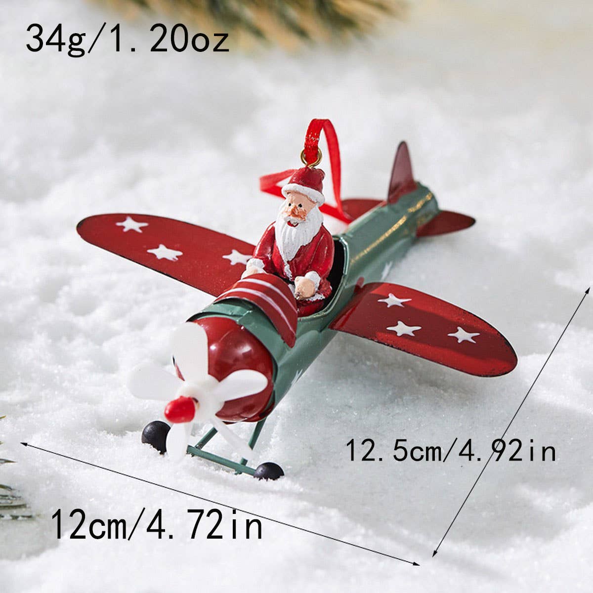 NINEXIS - Wholesale Ornament - CWMM10418_CHRISTMAS METAL ORNAMENTS AIRPLANE SNOWMAN REINDEE3