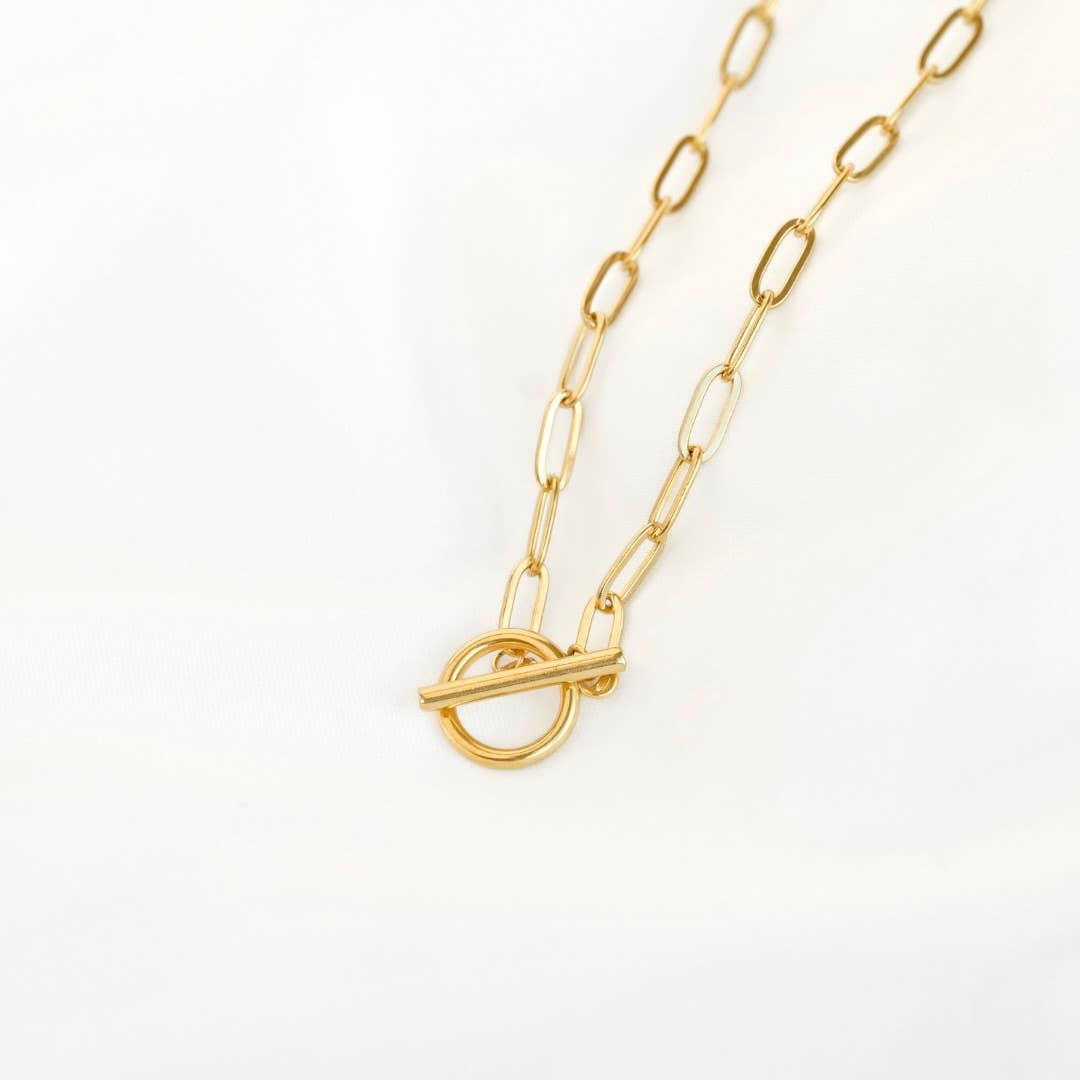 Blueyejewelry - Wholesale Link & Chain Necklace - Paperclip Toggle Necklace - Dainty Link Chain Necklace3