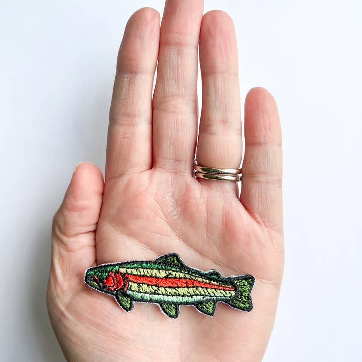 Field Trip Threads - Wholesale Patch - Trout Fish Multicolor Embroidered Iron On Sew On Patch3