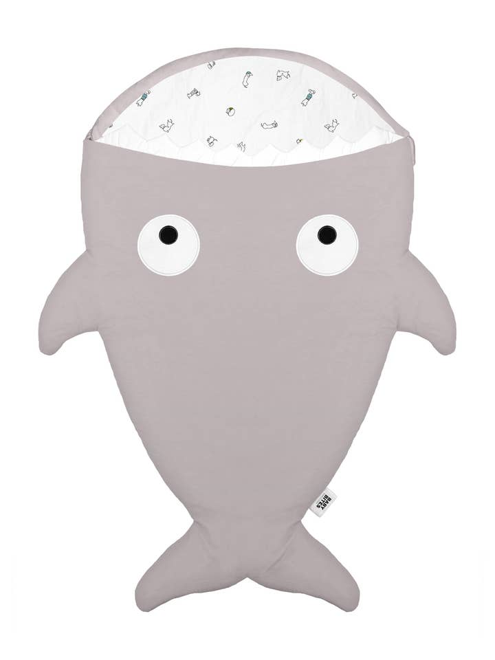 Saco Tubarão para bebé - Cinza Pedra - Funny Teckel por atacado de Baby Bites