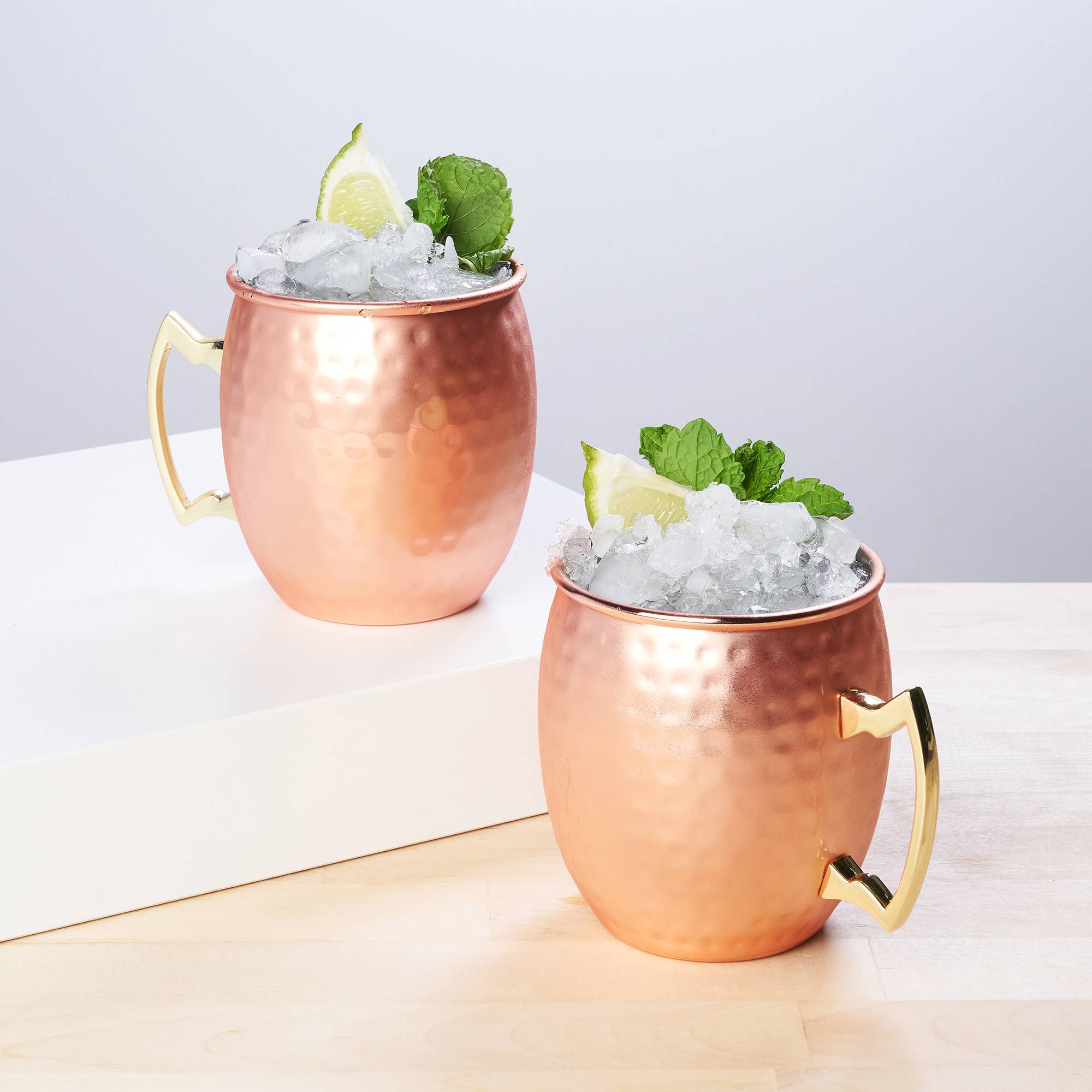 TRUE - Wholesale Cocktail/Liquor Glass - Hammered Copper Plated Moscow Mule Mugs Set of 22