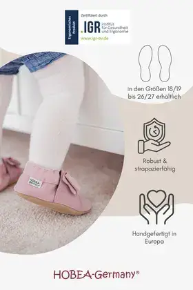 HOBEA-Germany GmbH – wholesale Cot shoes – Baby – Crawling shoes mouse light gray3