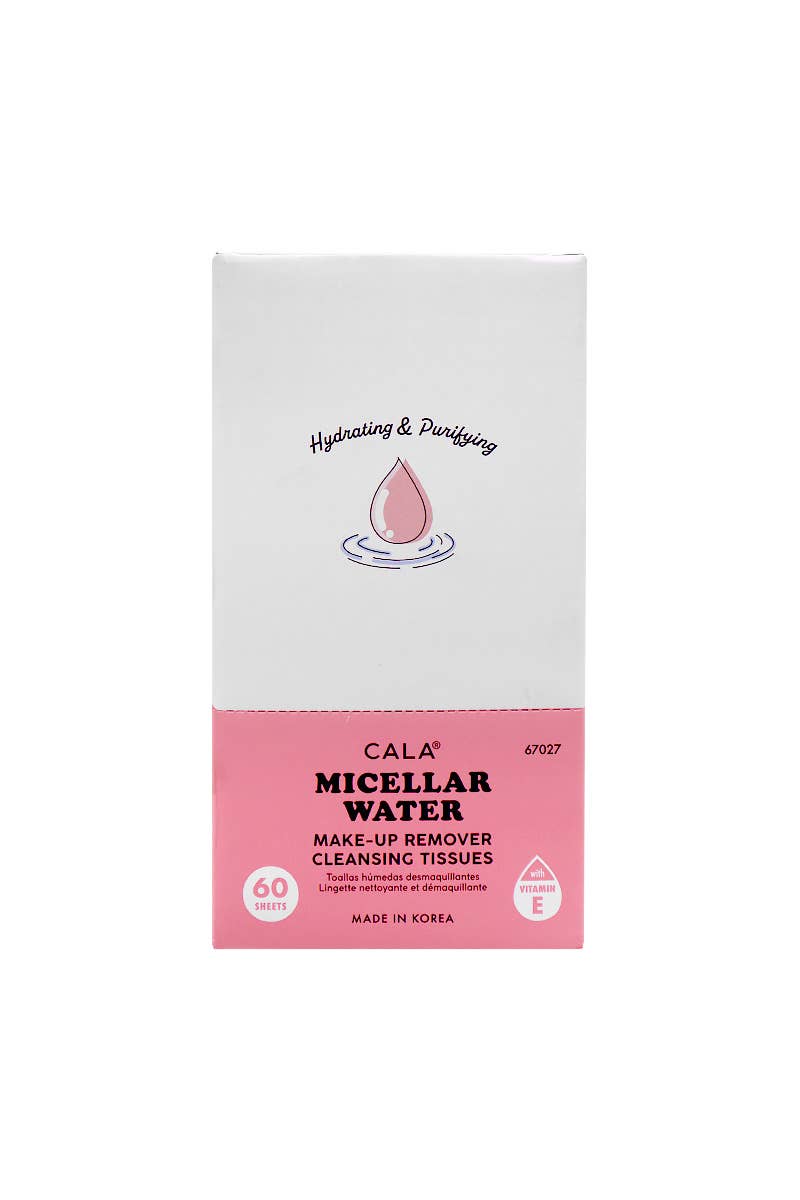 PINEAPPLE Beauty – wholesale Make-up remover – CALA 67027 Micellar Water 60 Makeup Remover Tissue - 3pc2