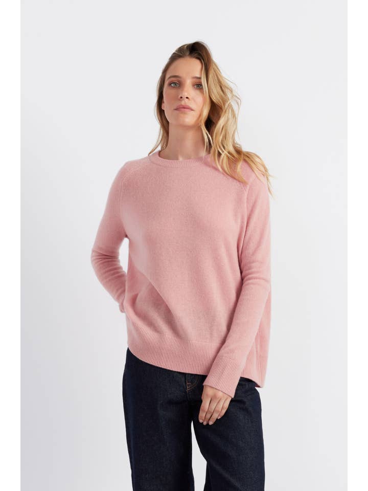 Chinti & Parker - Wholesale Knit Sweater - Women's - Clay-Pink Cloud Cashmere Slouchy Sweater