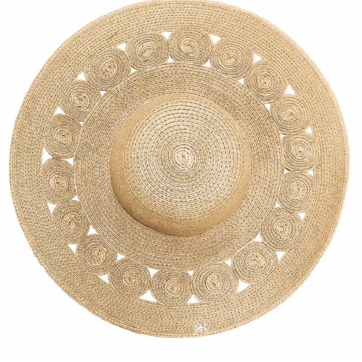 Cut Out Detail Sun Hat Cream por atacado de Seaspray Swimwear