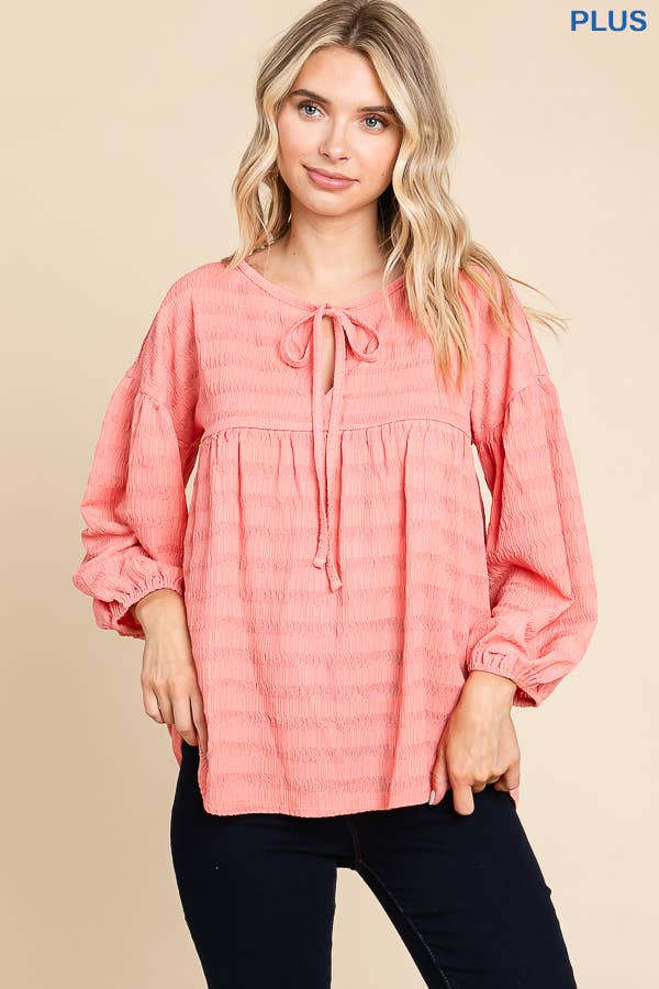 Culture Code – wholesale Blouse – Women’s – CJT1814QX - DRAW STRING PEASANT BLOUSE5