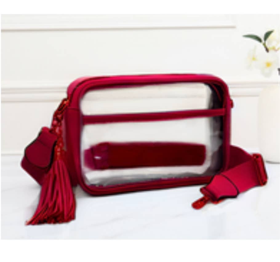 Queens Designs - Wholesale Crossbody Bag - Women's - Game Day Stadium Rectangle Clear Bags12