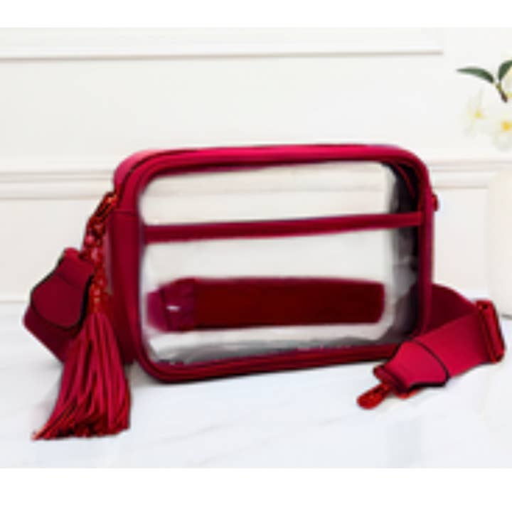 Queens Designs - Wholesale Crossbody Bag - Women's - Game Day Stadium Rectangle Clear Bags12