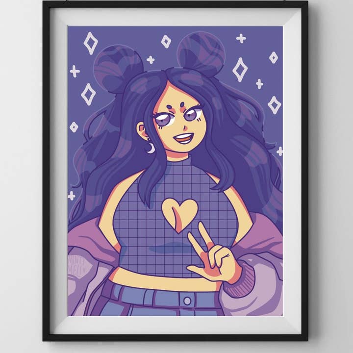 Mintimeli - Vendita all'ingrosso Stampa artistica - Pretty Purple Babe - Stampa artistica1