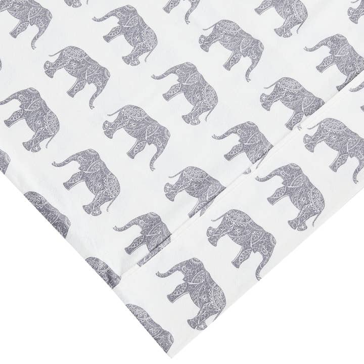 Mélange Home - Wholesale Sheet Set - Elephants Flannel Sheet Set8