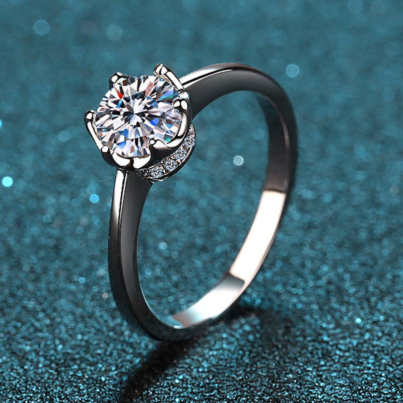 Perimade & Co. LLC - Wholesale Engagement Ring - Solitaire Moissanite Engagement Ring in 925 Sterling Silver2