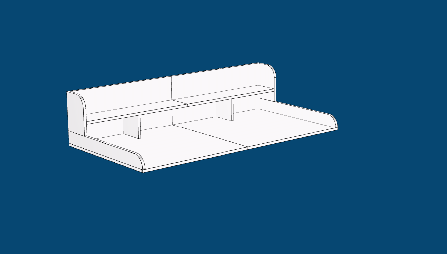 Washer Dryer Countertop 54x27.5 Double Layer Organizer White for wholesale on Faire3