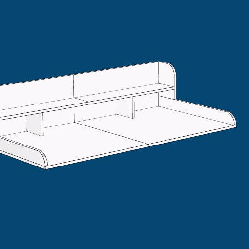 Washer Dryer Countertop 54x27.5 Double Layer Organizer White for wholesale on Faire3