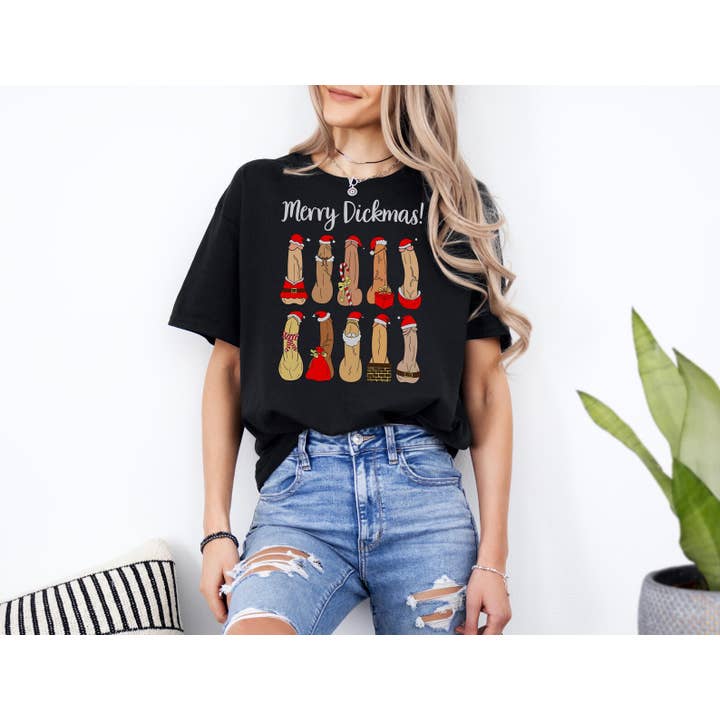 Naughty Santa Shirt, Dirty Christmas Tee for wholesale by Free Spirit