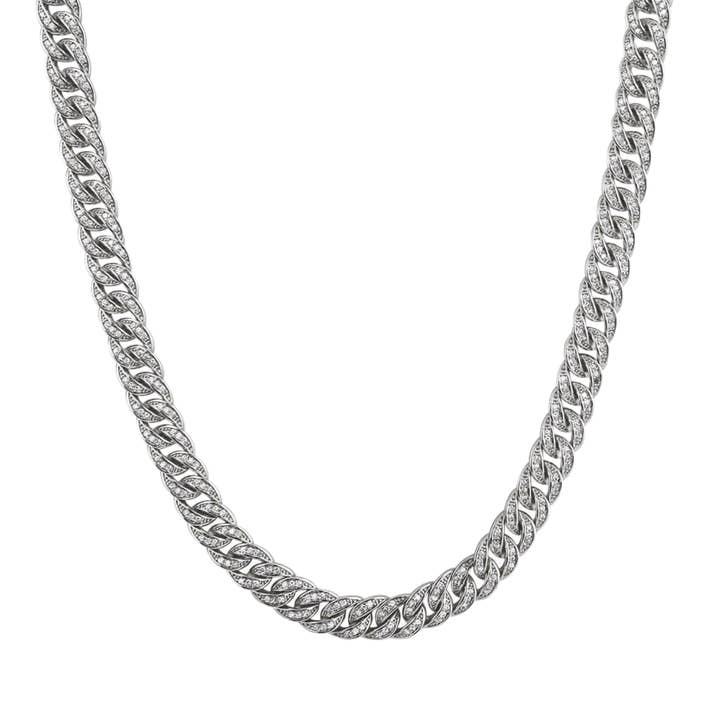 Atlanta Jewelers Supply - Wholesale Link & Chain Necklace - Sterling Silver Moissanite Cuban Chain1