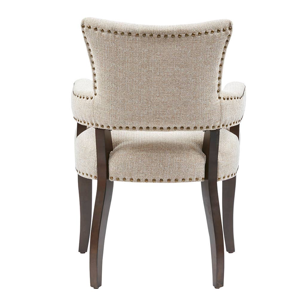 Olliix - Wholesale Chair - [Set of 2] Multi-Hued Armed Dining Chair, Cream *2