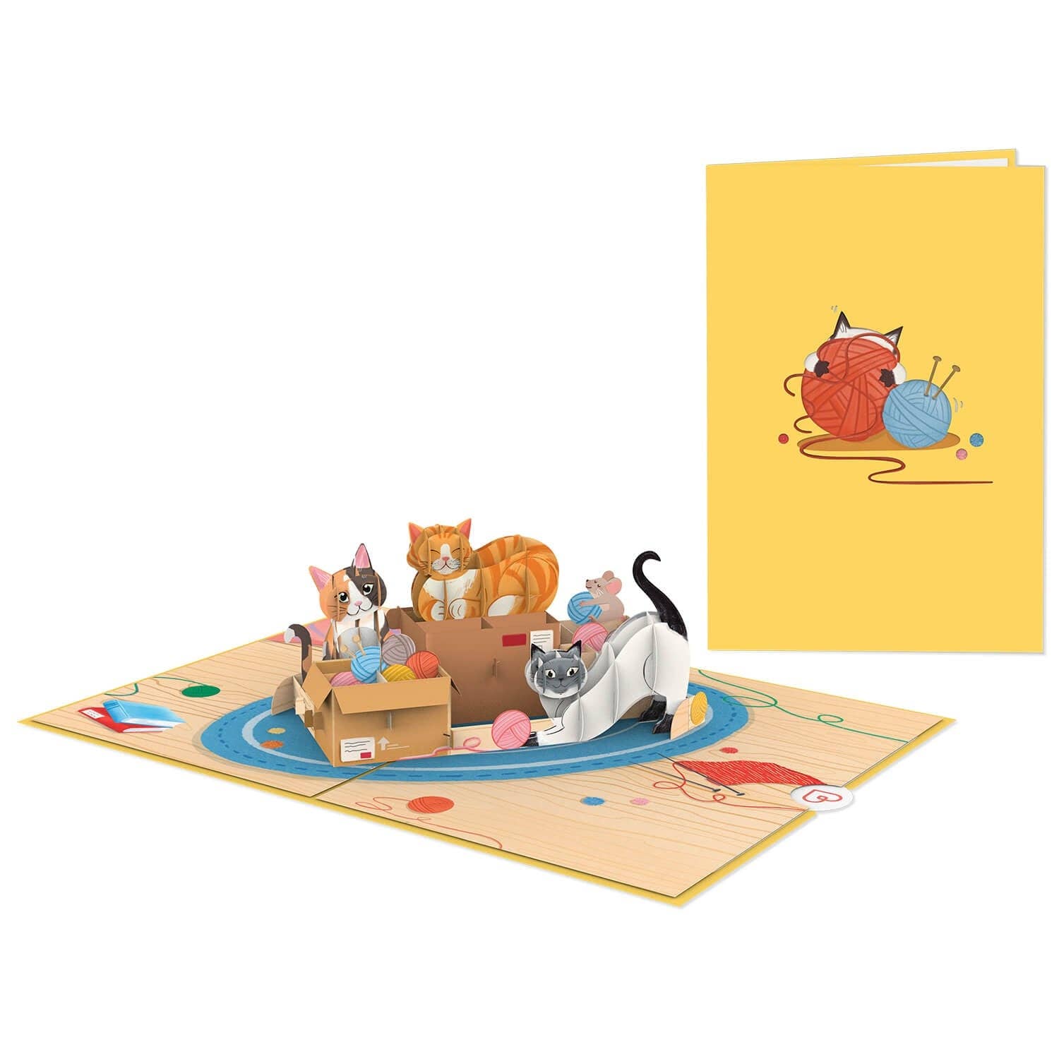 papercrush - Vendita all'ingrosso Biglietti di auguri - Biglietto pop-up con gatti carini 3D1