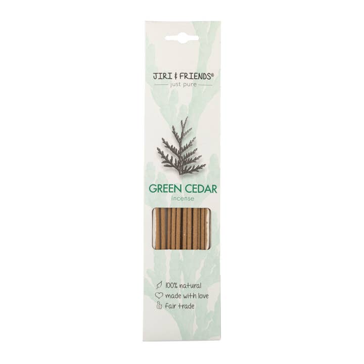 Jiri & Friends Incense Sticks Green Cedarwood for wholesale by Bodynova