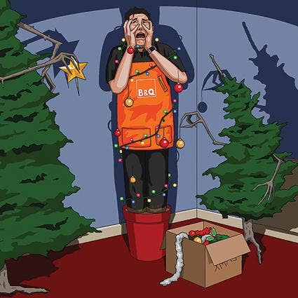Lykønskningskort - Jim'll Paint It - B&Q Jul Xmas 003 for engroshandel hos Lesser Spotted Images Ltd