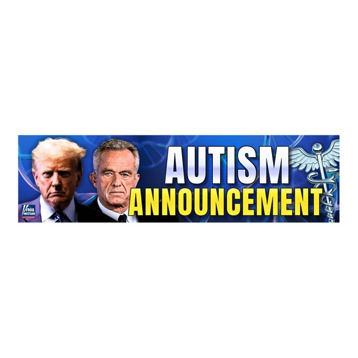 Autism Announcement for wholesale by Frog Mustard Stickers