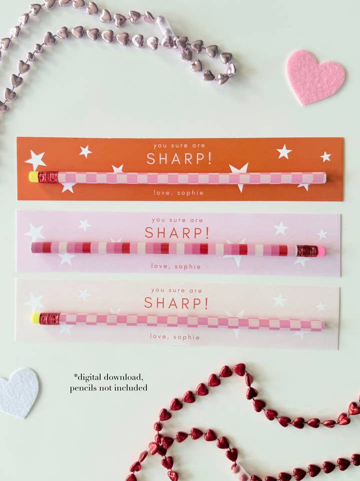 You Sure Are Sharp! Valentine Digital Download for wholesale by This Little Paper Shop