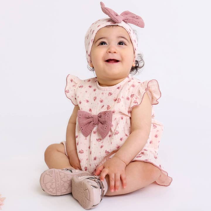 16425 - Muslin dress + shorts - SS 25 for wholesale by FS Baby