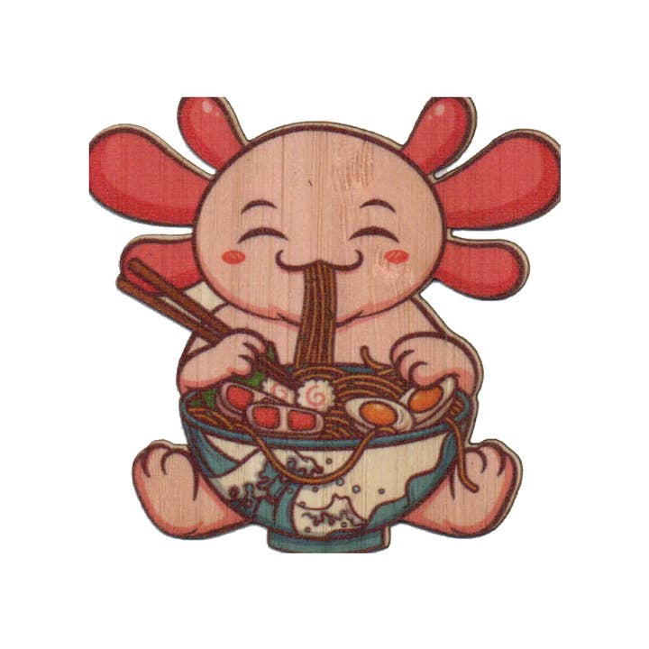 Axolotl Ramen for engroshandel hos Bamboo Wood Stickers
