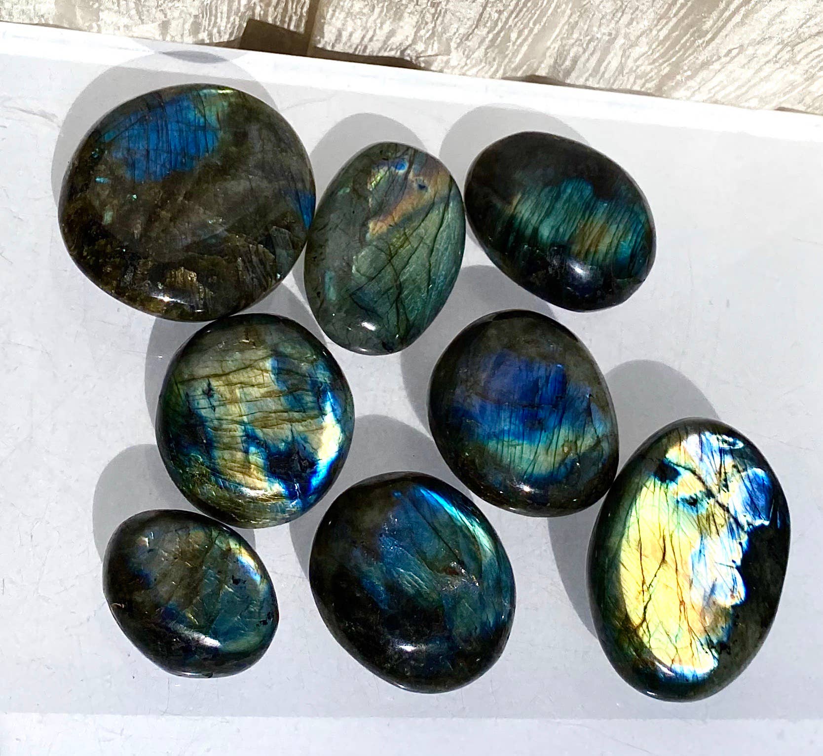 KayleeNYC - Wholesale Spiritual Stone/Crystal - Wholesale Lot 2 Lbs Natural Labradorite Palm Stone Crystal2