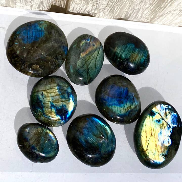 KayleeNYC - Wholesale Spiritual Stone/Crystal - Wholesale Lot 2 Lbs Natural Labradorite Palm Stone Crystal2