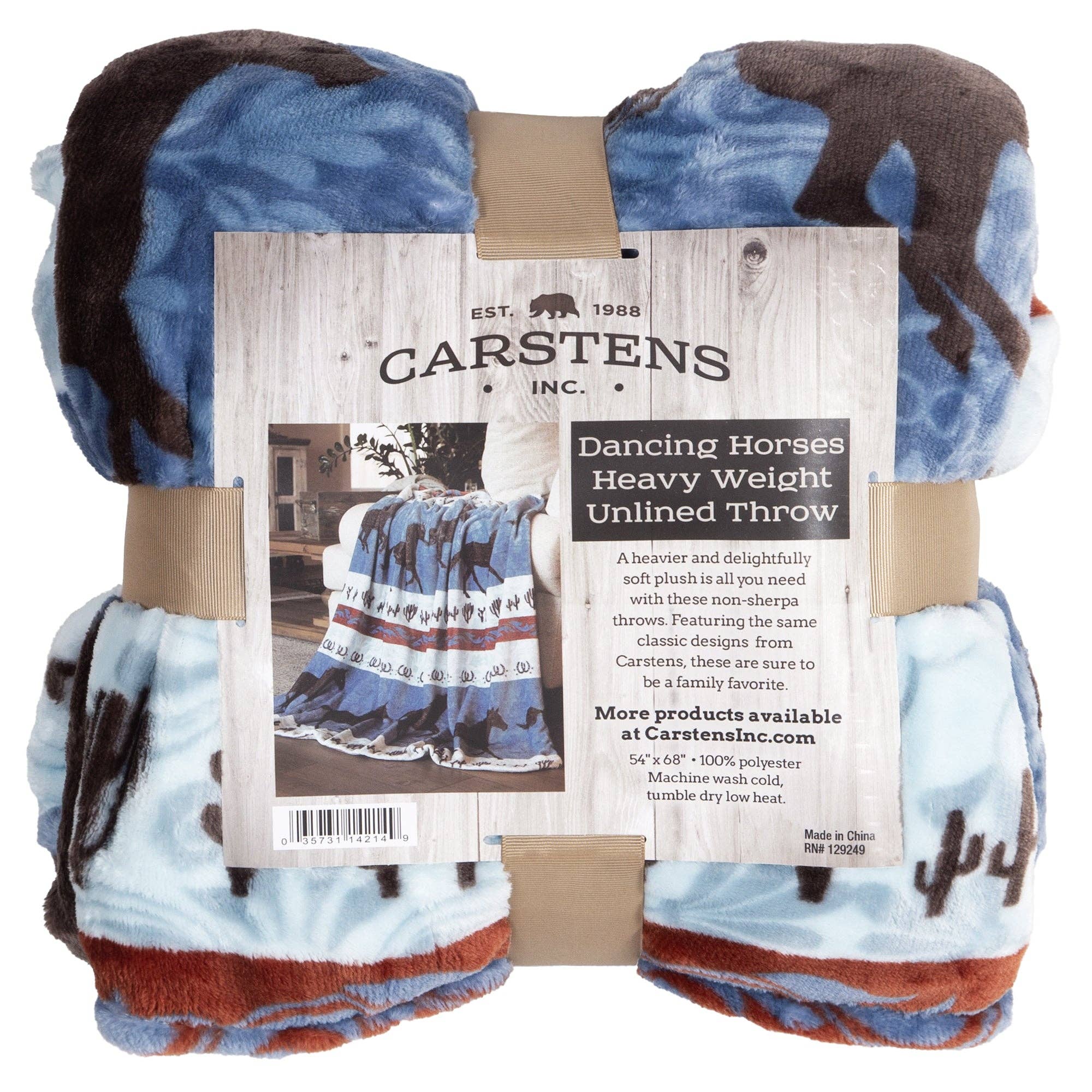 Carstens, Inc. - Wholesale Throw Blanket - Dancing Desert Horse Heavy Plush Throw6