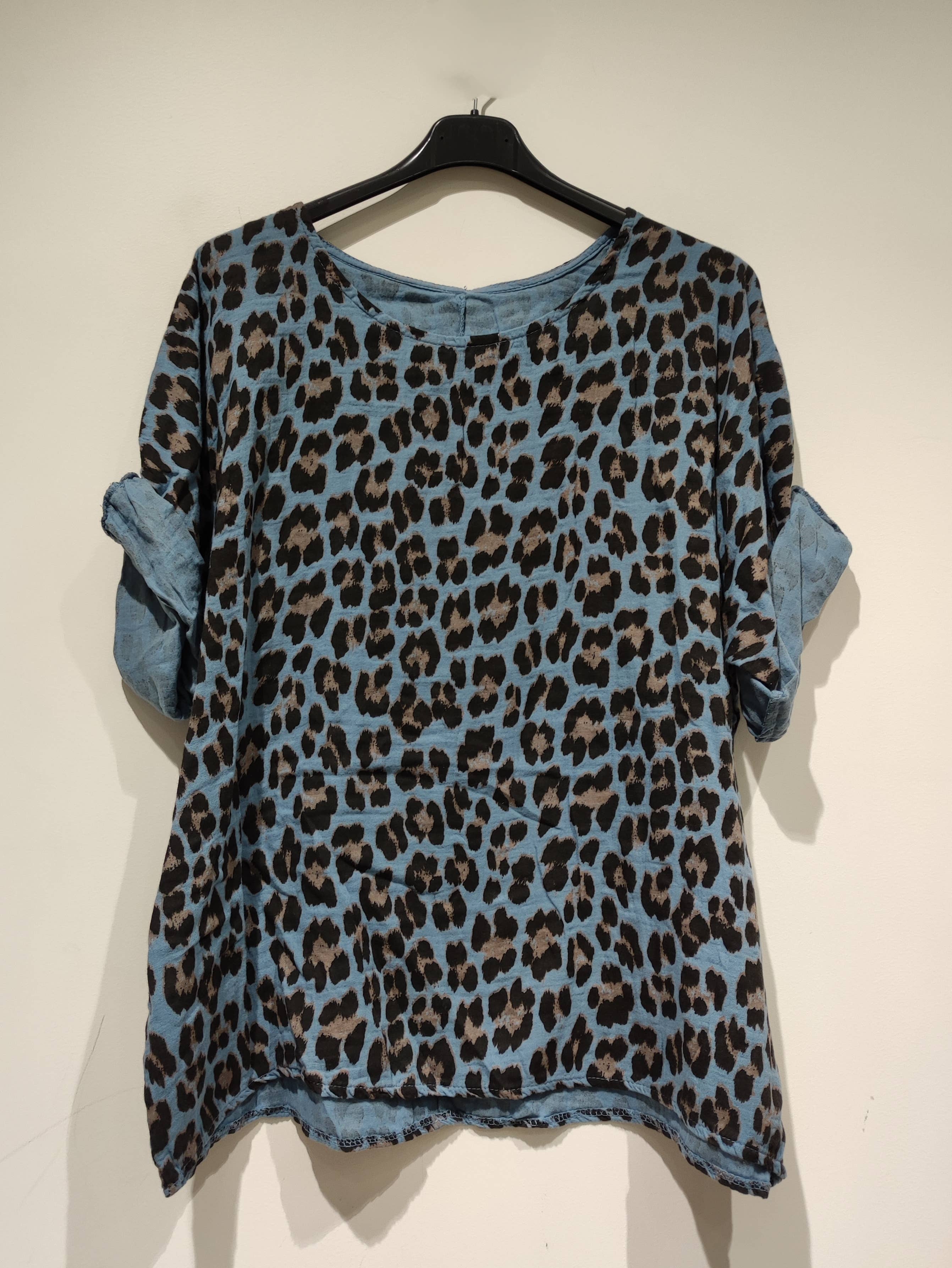 Pomelo paris - Venta al por mayor Blusa - Mujer - Blusa Leopardo COTTON GAS6