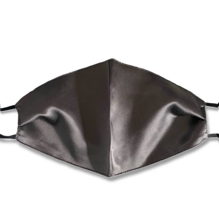 Organic Antibacterial Silk Face Mask - Grey for wholesale by HoneyLux