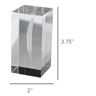 HomArt – Großhandel Tischdeko – Glas-Hologramm - Feder1