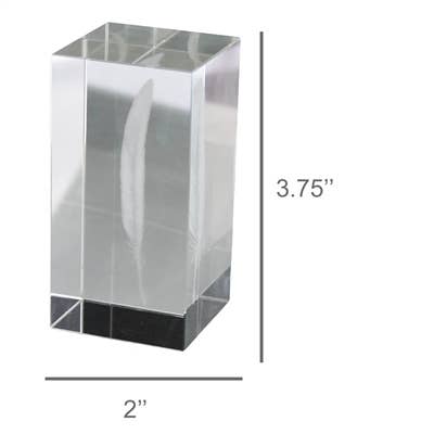 HomArt – Großhandel Tischdeko – Glas-Hologramm - Feder1
