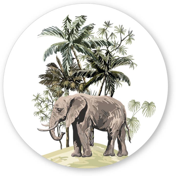 Elefante Safari Wall Circle por atacado de Kleine Binky