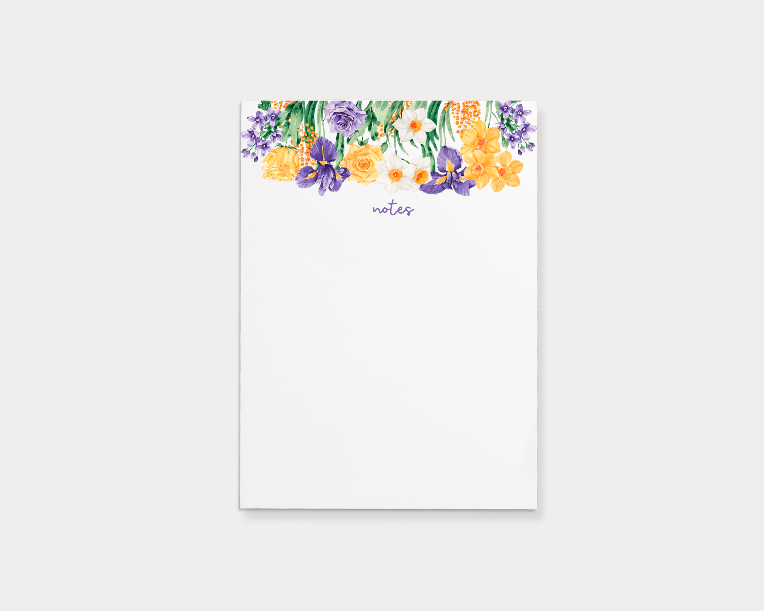 Paper and Clips Co. – wholesale Notepad – Daffodil Floral Notes Notepad | 4.25" x 5.5"0