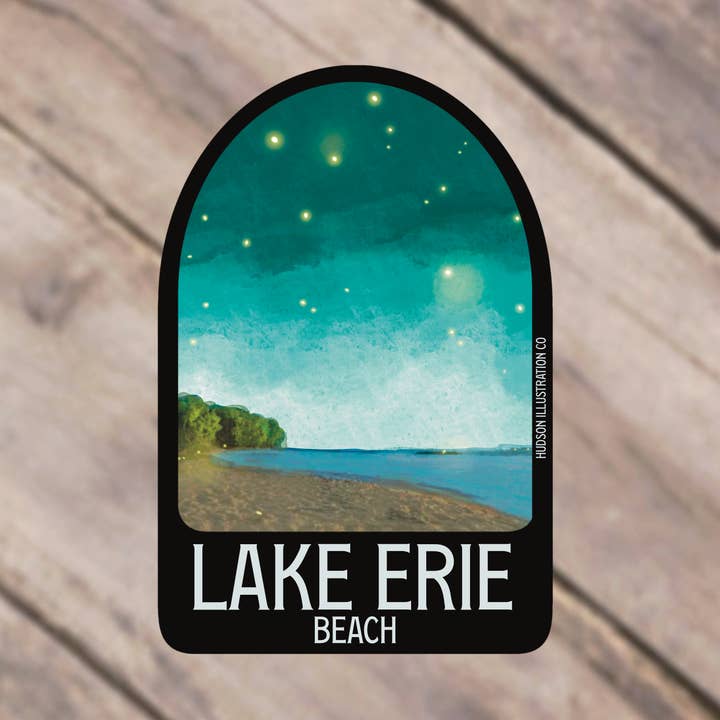 Lake Erie Beach New York Sticker/Magnet/Print/Postcard for wholesale by About Town Co