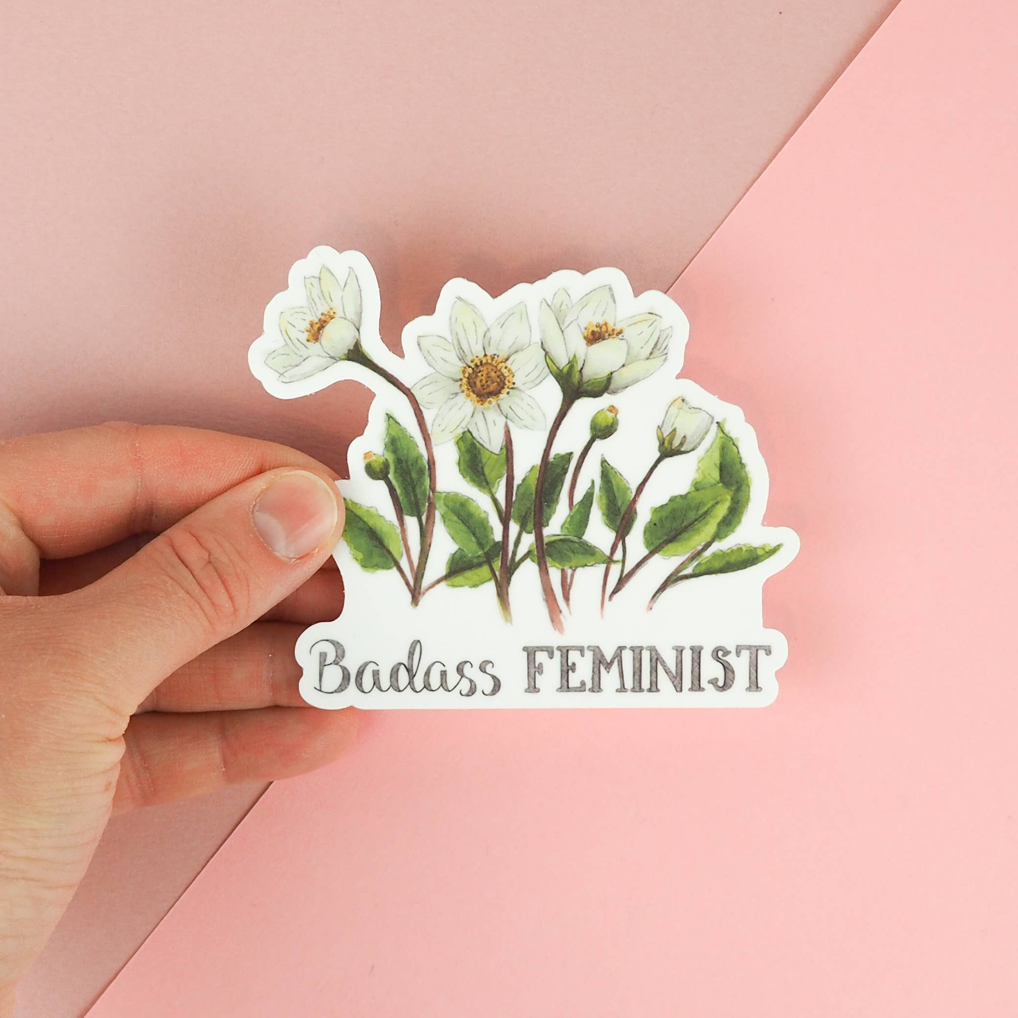 Naughty Florals - Wholesale Sticker - Badass Feminist Sticker1