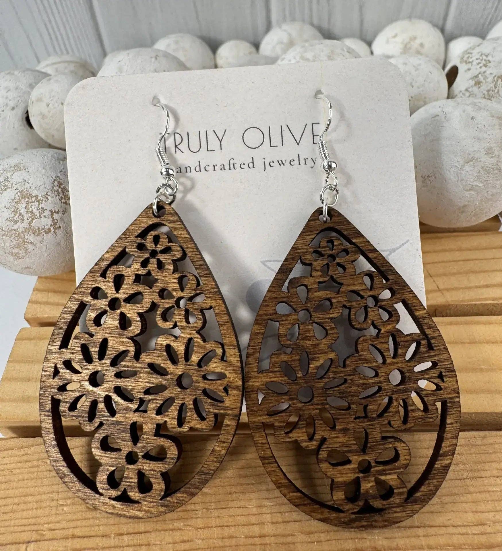 Truly Olive - Wholesale Dangle Earrings - Geometric Wood Jewelry8