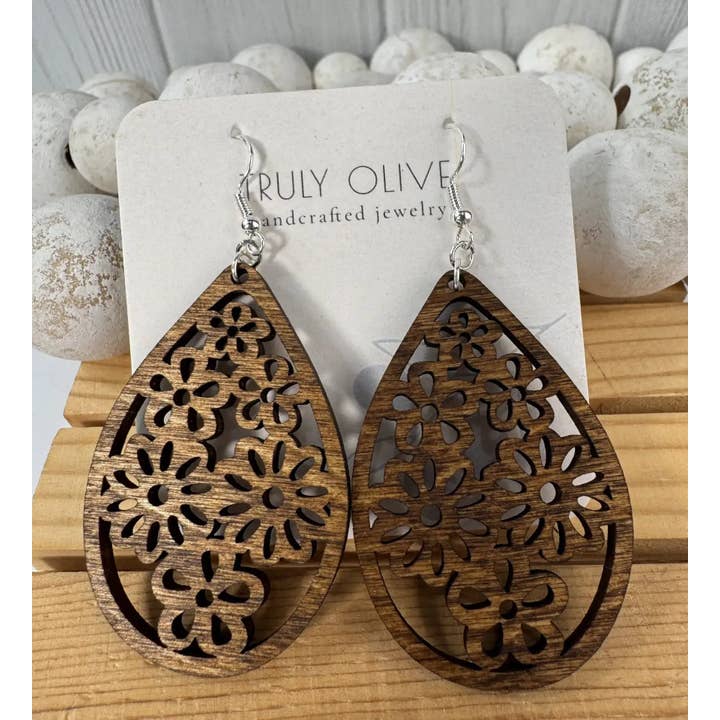 Truly Olive - Wholesale Dangle Earrings - Geometric Wood Jewelry8