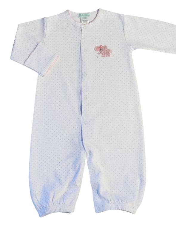 Robe de conversion en coton pima « Elephant Collection » pour petite fille pour la vente par Baby Threads