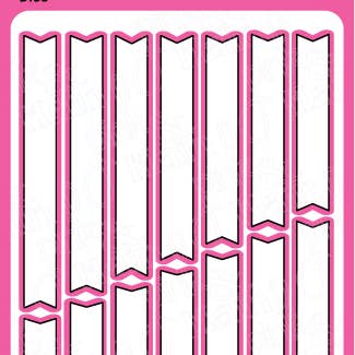 Pink and Main - Wholesale Craft Supplies - Large Sentiment Strip Dies (1/2" Wide)