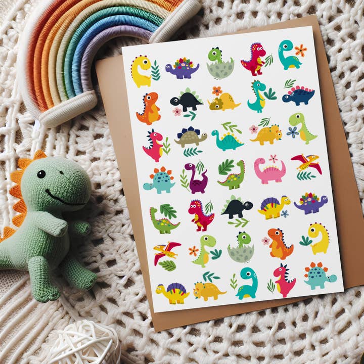 Sticker Sheet Dinosaurs for wholesale by Sticker Varia