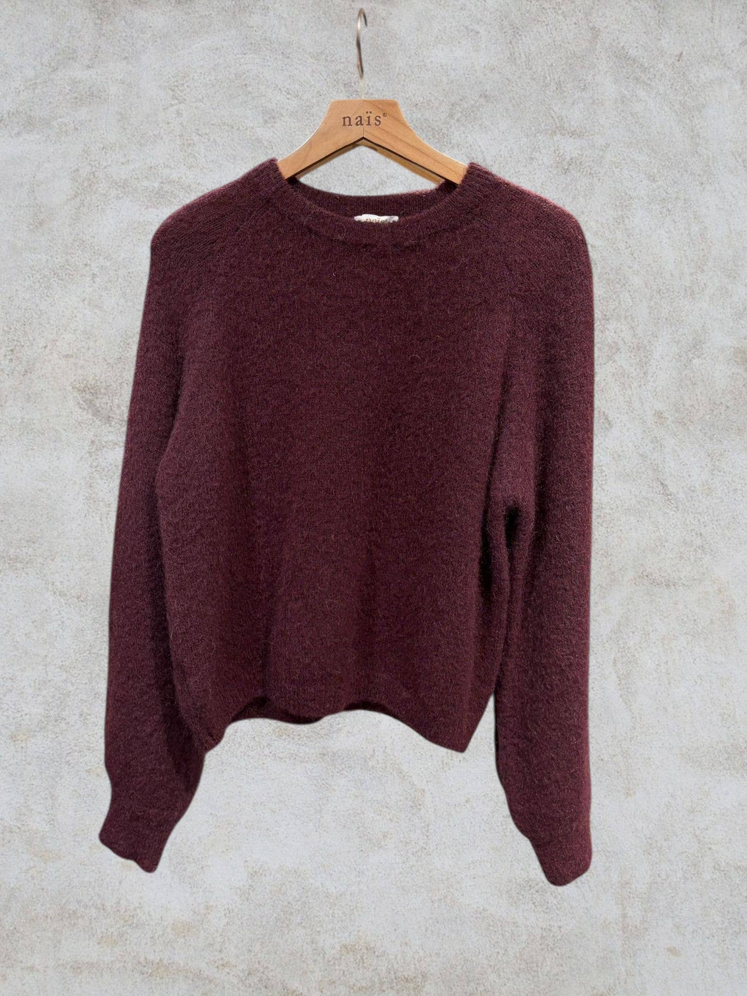 NAÏS PARIS - Wholesale Knit Sweater - Women's - Round neck sweater with buttoned sleeves in kid mohair and merino wool8