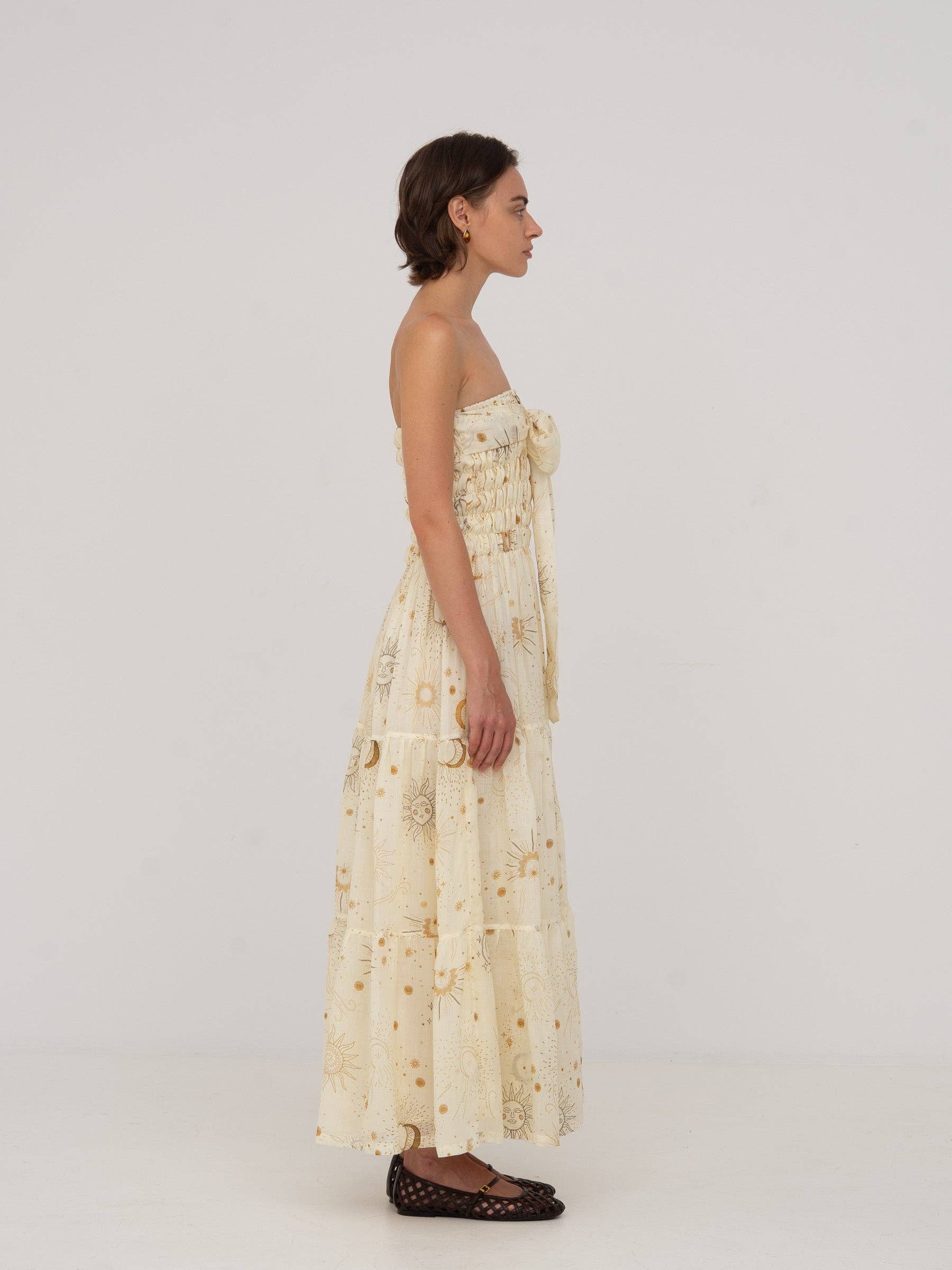 CARMEN SAYS - Wholesale Dress - Women's - Vestido maxi con estampado de sistema solar de Grace2