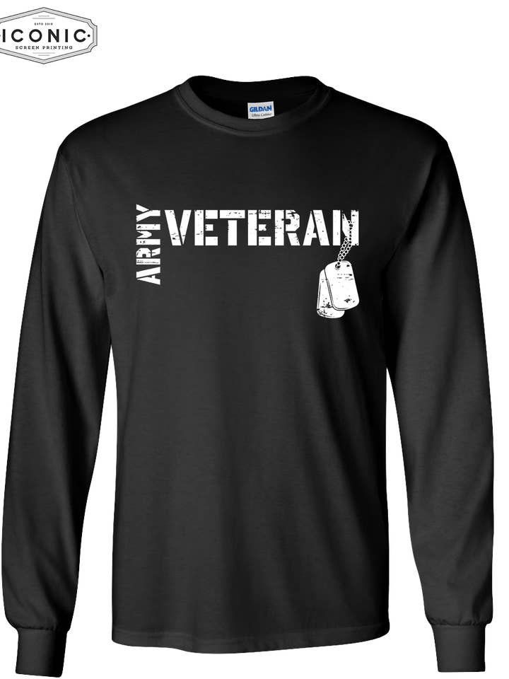 Army Veteran - Ultra Bomuld Langærmet for engroshandel hos Iconic Screen Printing