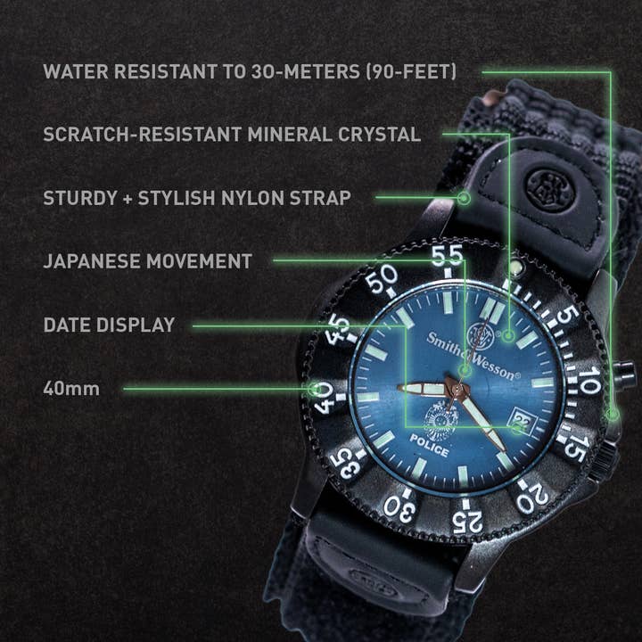 CALIBER GOURMET / CAMPCO – wholesale Wrist watch – Men's – Smith & Wesson Police Watch